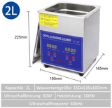 Ultraschallreinigungsgerät aus Edelstahl mit digitaler Anzeige