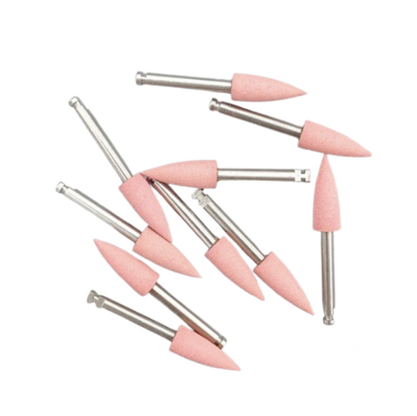 Gummierer mit Turbinenschaft in Pink - Fein (10Stk)