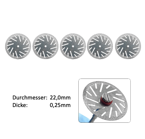 Diamantierte Separierscheiben ohne Mandrill (5Stk)